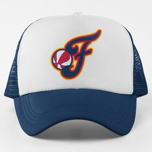 NEW Indiana Fever Letter F Foam Trucker Mesh Snapback Hat 2-TONE NAVY